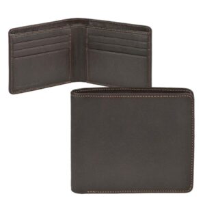 Geldbörse ohne Münzfach Leder mocca 11x9cm | Sonnenleder Ems. Ein extra flacher Organizer für Ihre Karten und Geldscheine in der Hosentasche.