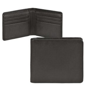 Geldbörse ohne Münzfach Leder schwarz 11x9cm | Sonnenleder Ems. Ein extra flacher Organizer für Ihre Karten und Geldscheine in der Hosentasche.