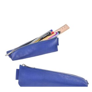 Sonnenleder Schlampermäppchen Leder Keilform Stevenson – blau. Edles Design & einzigartige Haptik für Ihre Stifte. Jetzt online entdecken!