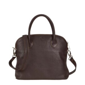 Shopper edles kompaktes Format Leder mocca 33x27cm | Sonnenleder Roma T. Hochwertige Lederqualität für eine strukturierte Handtasche mit Stil.