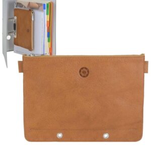 Stiftetui abheftbar Leder naturbraun 21x15cm | Sonnenleder Brentano Mäppchen. Der praktische Organizer zum Abheften für Ihre Schreibgeräte im Büro.