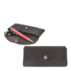 Sonnenleder Stiftetui Leder flach minimalistisch Hawel – mocca dunkelbraun. Edler Handschmeichler für Ihre Schreibgeräte. Jetzt entdecken!