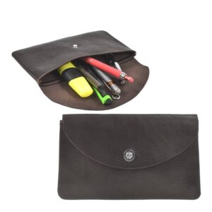 Sonnenleder Stiftetui Leder flach minimalistisch Hempel – mocca dunkelbraun. Edler Handschmeichler für Ihre Schreibgeräte. Jetzt online bestellen!