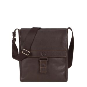 Umhängetasche A4 Format Leder mocca 30x31cm | Sonnenleder Granada G. Hochwertige Lederqualität für eine strukturierte Tasche im edlen Braunton.