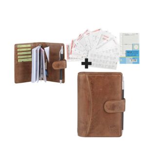 Terminplaner A7 Leder 10x15cm "Daan" cognac | Bear Design