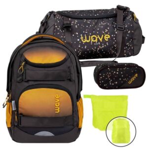 Wave Schulrucksack Set Infinity Move "Gradient Sand" mit Regenschutz