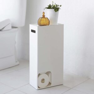 Toilettenpapier Aufbewahrung 23x48x12cm für bis zu 8 Rollen "Tower" weiß | Yamazaki 3455 | Die stilvolle und platzsparende Aufbewahrung für Ihr Badezi
