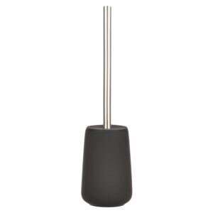 Toilettenbürste Nova Porzellan 10x37cm | Zone Denmark Matt Soft-Touch black Klobürste WC-Bürste abgedeckter Behälter austauschbarer Bürstenkopf.