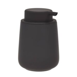 Seifenspender Nova One Porzellan 250ml 8x12cm | Zone Denmark Matt Soft-Touch black Seifendosierer Pumpseifenspender für Bad und Küche.