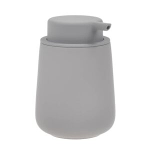 Seifenspender Nova One Porzellan 250ml 8x12cm | Zone Denmark Matt Soft-Touch gull grey Seifendosierer Pumpseifenspender für Bad und Küche.